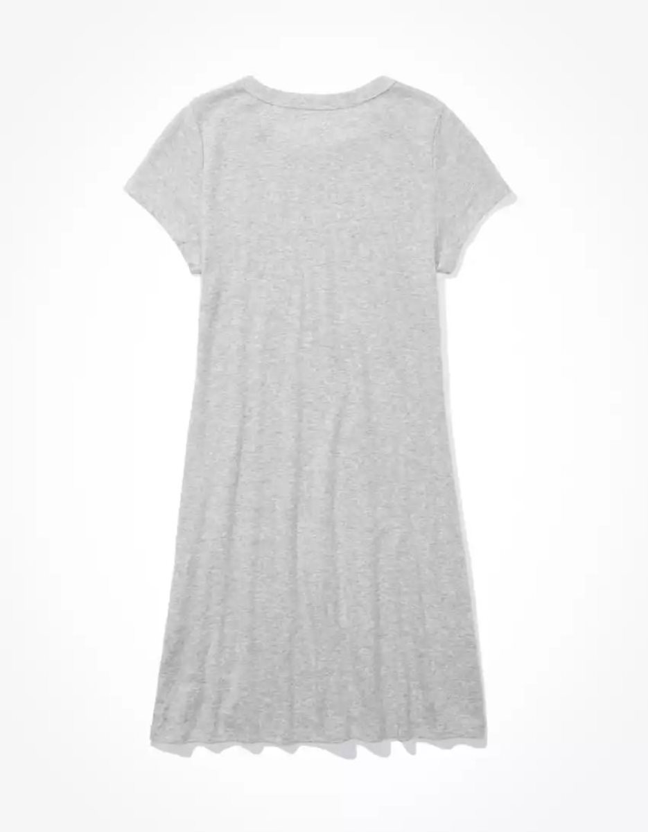 Mini Robe American Eagle AE Hey Baby Tee Grise Femme | FLD-80627078